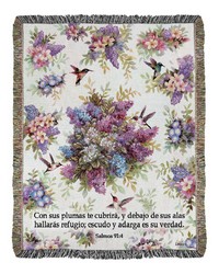 Whisper Wings - Spanish  50x60 Tapestry Throw by   