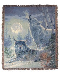 Winter Moonrise  50x60 Tap Throw by   