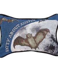 Batty About Austin word Pillow by   
