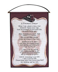 A Firemans Prayer17x25 Wallhanging by   
