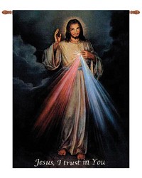 The Divine Mercy 26x36 Wallhanging by   