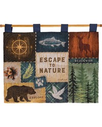 Escape To Nature 36x26 Woven Wall Hanging by   