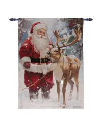 Santas Best Friend 26x36 Wallhanging by   