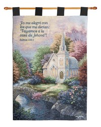 Church In The Country-36x26 Wallhanging Hispanic by   