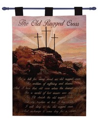 Old Rugged Cross 26x36 Wallhanging by   