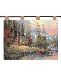 A Peaceful Retreat Kin36x26 Wallhanging by   