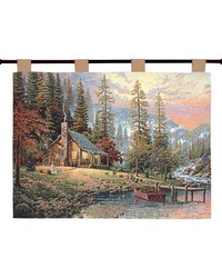 A Peaceful Retreat Kin36x26 Wallhanging by  B Berger 