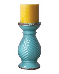 Earth Candle Holder Turquoise Sm Set Of 2 by   