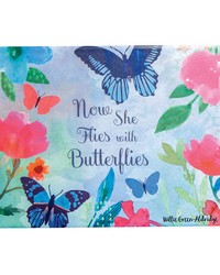 Ceramic Plaque butterfly Now She by   