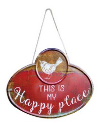 My Happy Place Bird Metal Sign Set Of 2 by   