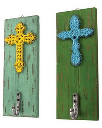 Inspriational Cross Wall Hook Set Of 2 by   
