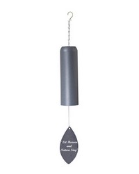 Grey Metal Tubular Windchime  Let Heaven And Nature Sing by   