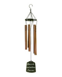 Inspirational Wind Chime Bronze Ring Listen To The Wind by   