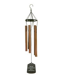 Inspirational Wind Chime Bronze W Cap  A Still Small Voice by   