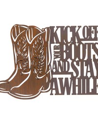 Kick Off Your Boots Metal Wall Decor by   
