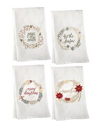 Rustic Christmas Set 4 Hand Towels by   