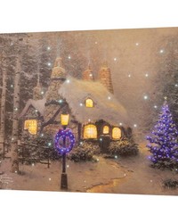 Stonehearth Hutch  Kin  20 X 16 Fiber Optic Canvas by   