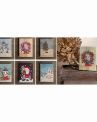 Fiber Optic Holiday Canvas Set 24 W Display by   