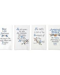 Psalms Hand Towels Set4 by   