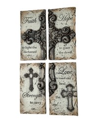 Cross 4pc Wall Plaque by   