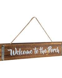 Welcome To The Porch Wood Sign by   