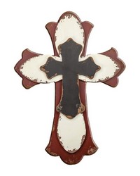 Layered Wood Cross  Red by   