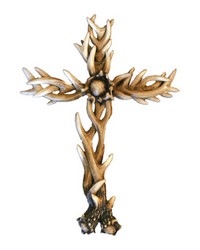 Antler Lodge Antler Wall Cross by   
