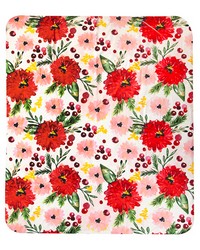 Holiday Floral 50x60 Sherpa Fleece by   