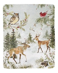 Snowy Forest Win50x60 Throw by   