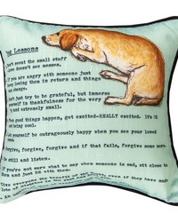 Dog Lessons Elt12 Dye Word Pillow by   
