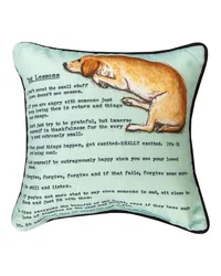Dog Lessons Dye Word Pillow by   
