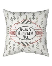 Naughty Is The New Nice 12x12 Pillow by   