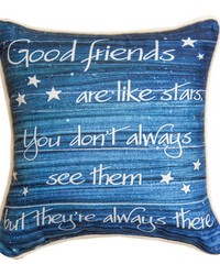 Good Friends Are Like Stars Pillow by   