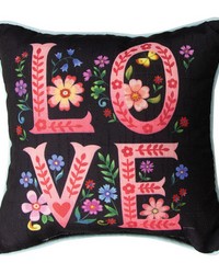 Wildflower Love jma12 Dye Pillow by   