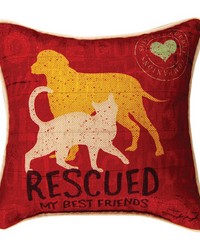 Rescued Best Friend Jp12 Dye Pillow by   