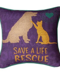 Rescued Save A Life Jp12 Dye Pillow by   
