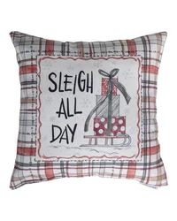 Sleigh All Day 12x12 Pillow by   