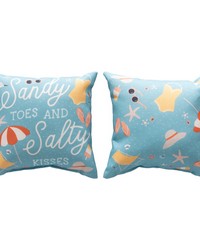 Beach Vibes - Sandy Toes And Salty Kisses 9x9 Climaweave Pw by   