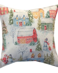 Welcoming Santa 12 Climaweav Pillow by  RM Coco 