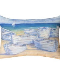 Blanco Beach Boatbrtrect Dye Pillow by   