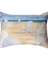 Blanco Beach Chair Brtrect Dye Pillow by   