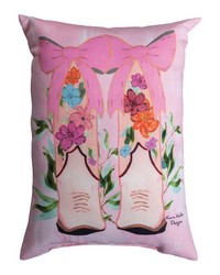Boots With Bows 18x13 Climaweave Pillow by   