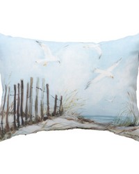 Coastal Shores-beach Path With Seagulls 18x13 Climaweave Pw by   