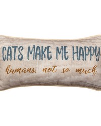Cats Make Me Happy Pillow by   