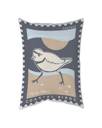 Coastal Stamp Plover 13x18 Climaweave Pillow by   