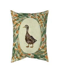 Duck Portrait Brown 13x18 Climaweave Pillow by   