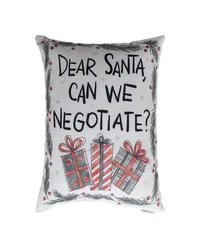 Dear Santa Can We Negotiate 13x18 Climaweave Pillow by   