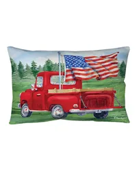 Freedom Flag Truck 18x13 Climaweave Pillow by   