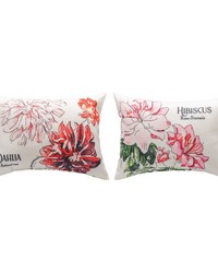 Flower Garden - Dahlia-hibiscus 13x18 Climaweave Pillow by   