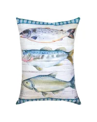 Three Fish 13x18 Climaweave Pillow by   